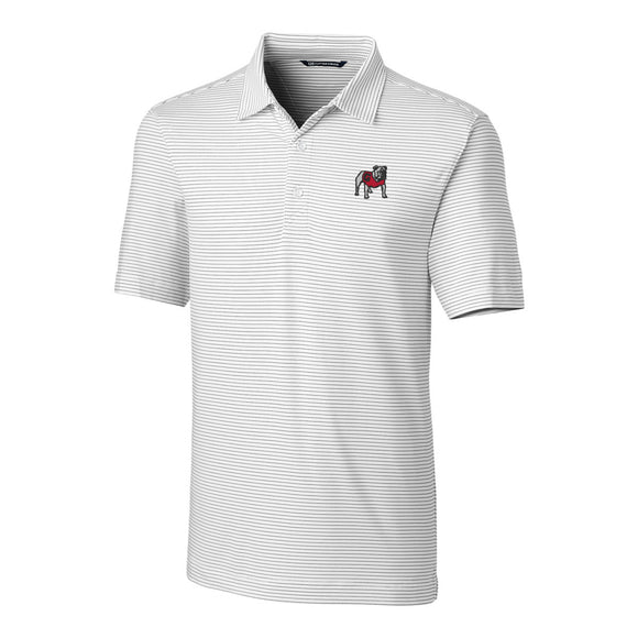 Cutter and Buck Forge Pencil Stripe Polo in White