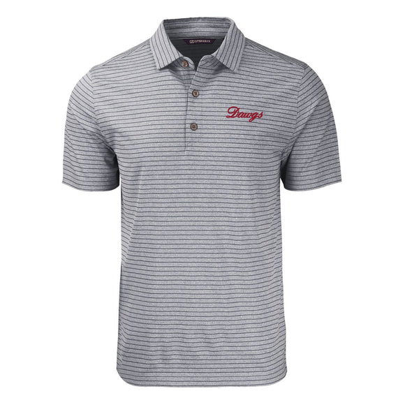 Cutter & Buck Forge Eco Heather Stripe Stretch Polo with Dawgs