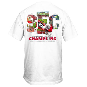 Georgia SEC 2024 Football Champs Score Tee