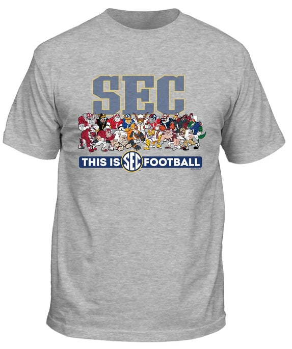 SEC Illustrations Front Design YOUTH T-Shirt Ash Grey