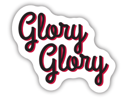 Glory Glory Sticker - White