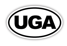 UGA Oval Sticker