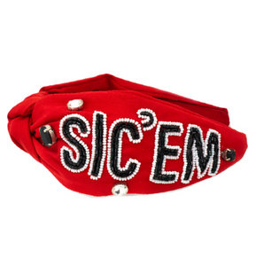 SIC EM Bedazzled Headband Red