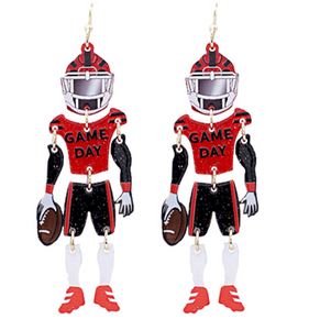 Football Player Drop Earrings