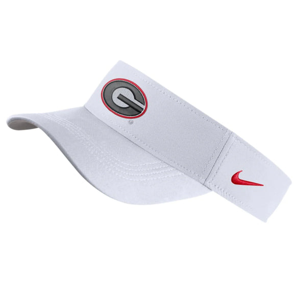 UGA Nike Dri-FIT Visor - White
