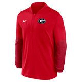 Georgia Nike Dri-Fit Midweight Half Zip Coach Jacket - Red