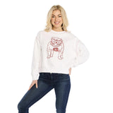 Georgia White Embroidered Sweatshirt