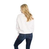 Georgia White Embroidered Sweatshirt