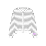 PRE-ORDER: Sorority Campus Stripe Oversized Cardigan