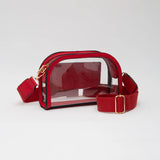 Game Day Stadium Clear Crossbody Bag - Red