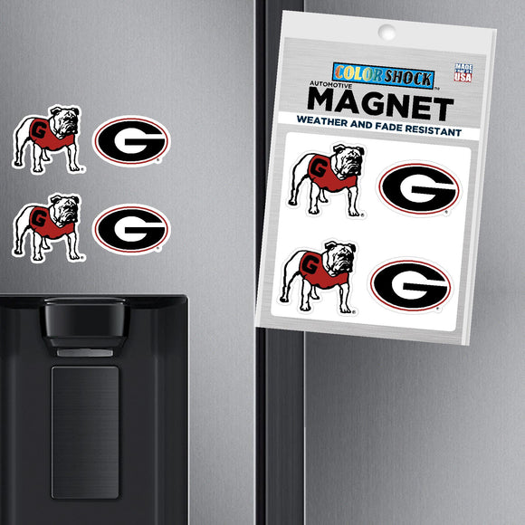 Standing Bulldog and Power G Mini Magnets - Four Pack