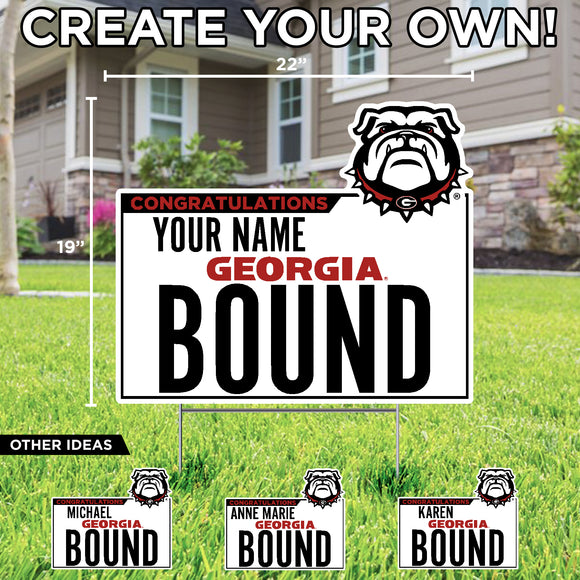 UGA Bound Personalized Yard Sign