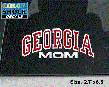 Arched Georgia over Mom Decal