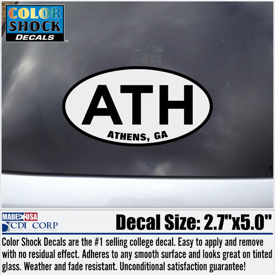 ATH Athens White Decal