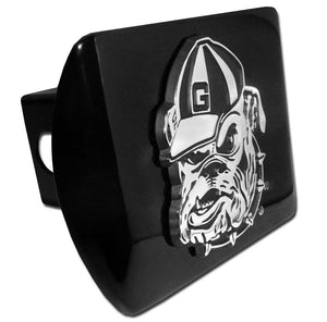 University of Georgia Bulldog Black Metal Hitch Cover