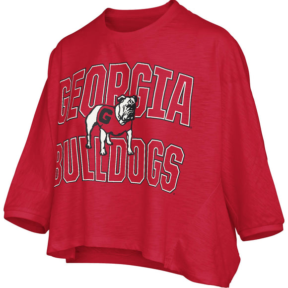 University of Georgia Pressbox Maxima Ascher 3/4 Sleeve Top