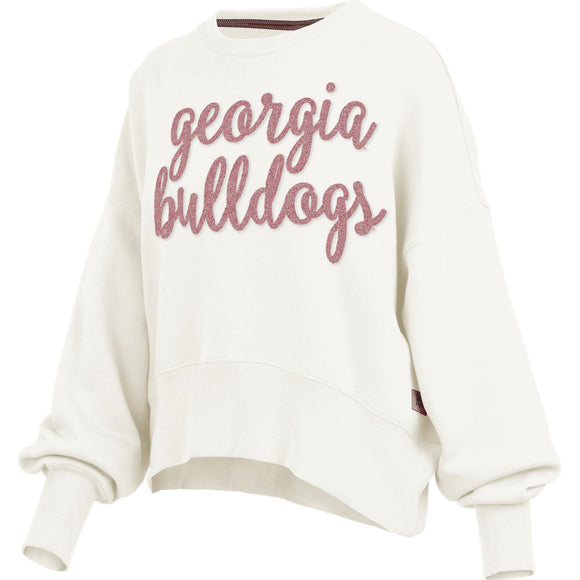 Georgia Ladies Chelsea Script Puffy Sleeve Fleece