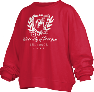 Georgia Women's Big Aug Script Oversized Pullover Sweatshirt