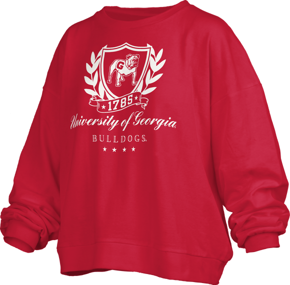 Georgia Women's Big Aug Script Oversized Pullover Sweatshirt