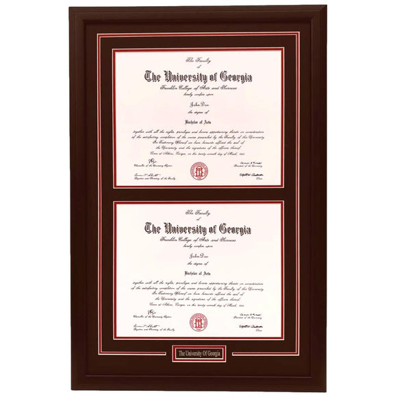 University of Georgia Double Dawg Diploma Frame