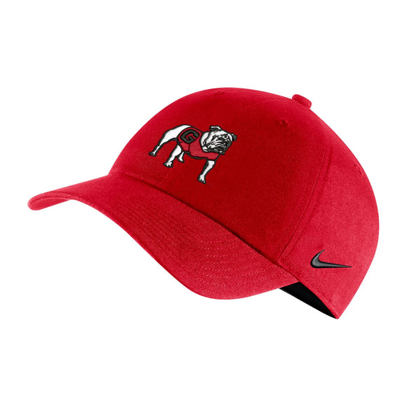 UGA Nike Red Heritage 86 Hat with Standing Bulldog - Red