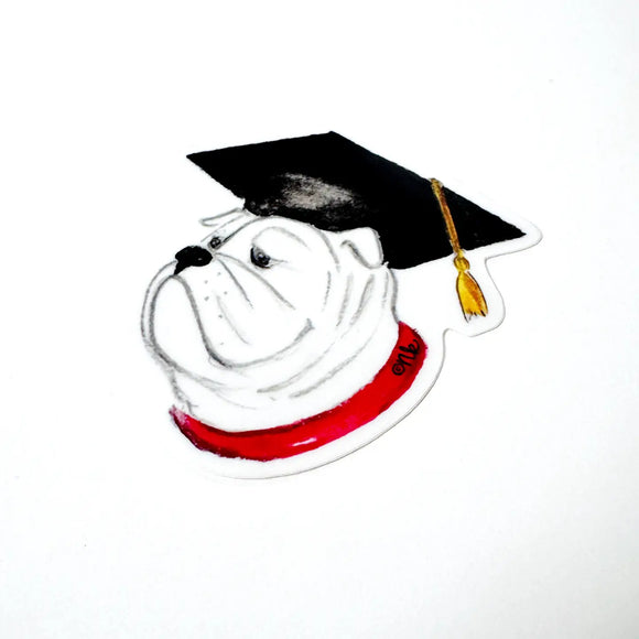 Bulldog Graduate Vinyl Sticker