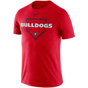 UGA Nike Dri FIT Cotton Baseball Plate Tee universityspirit