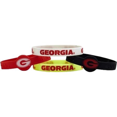Georgia Bulldogs Silicone Bracelets, 4-Pack