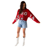 University of Georgia Women's Cropped Long Sleeve T-Shirt