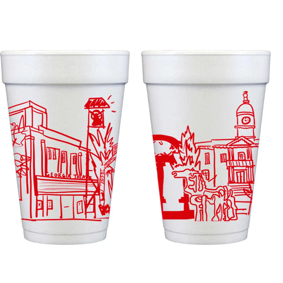 Athens Skyline Foam Cup 10 Pack