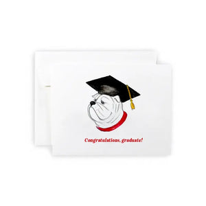 Bulldog Grad Greeting Card