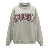 PRE-ORDER Georgia Seersucker Mockneck Sweatshirt