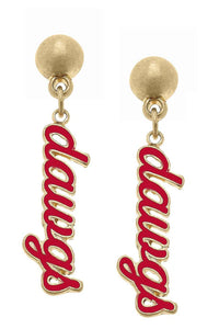 Georgia Bulldogs Enamel Script Earrings