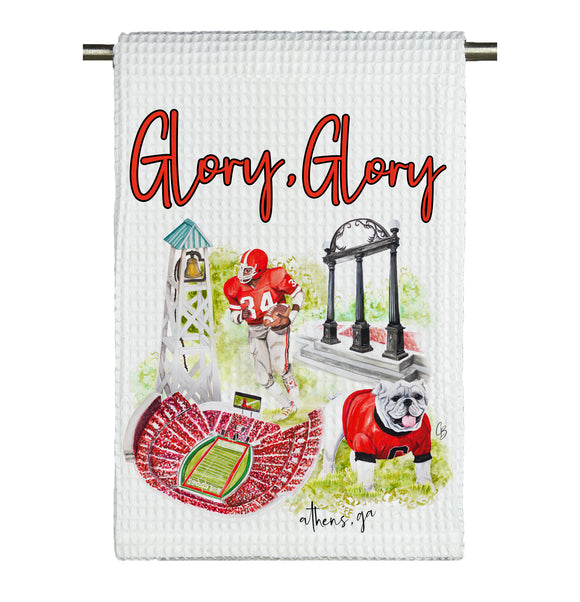 Glory Glory Watercolor Tea Towel