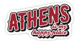 Athens Is My Happy Place Sticker