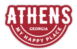 Athens Is My Happy Place Sticker - Red