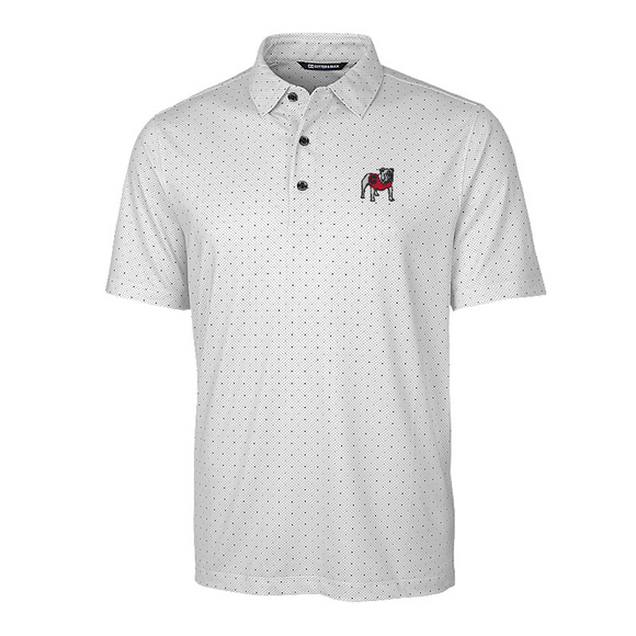 Cutter and Buck Pike Double Dot Stretch Polo Grey