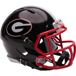 black revolution speed football helmet Riddell Georgia Bulldogs Black Speed Mini Football Helmet – universityspirit.com