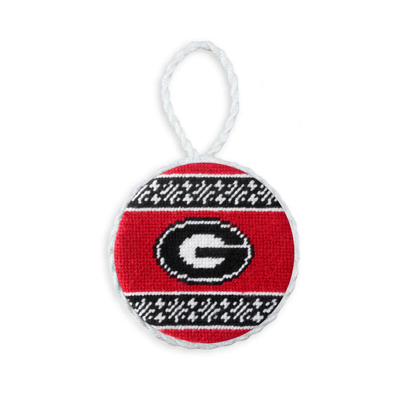 UGA Needlepoint Fairisle Ornament