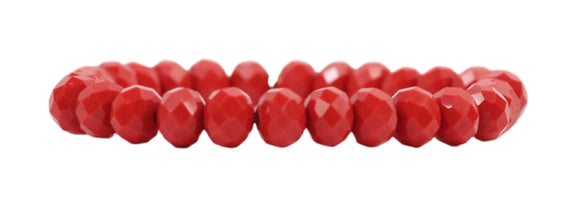 B&B Stretch Bracelet Red Beads