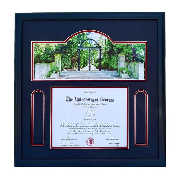 University of Georgia Double Tassel Arch Diploma Frame