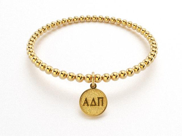 Sorority Gold Beaded Bracelet