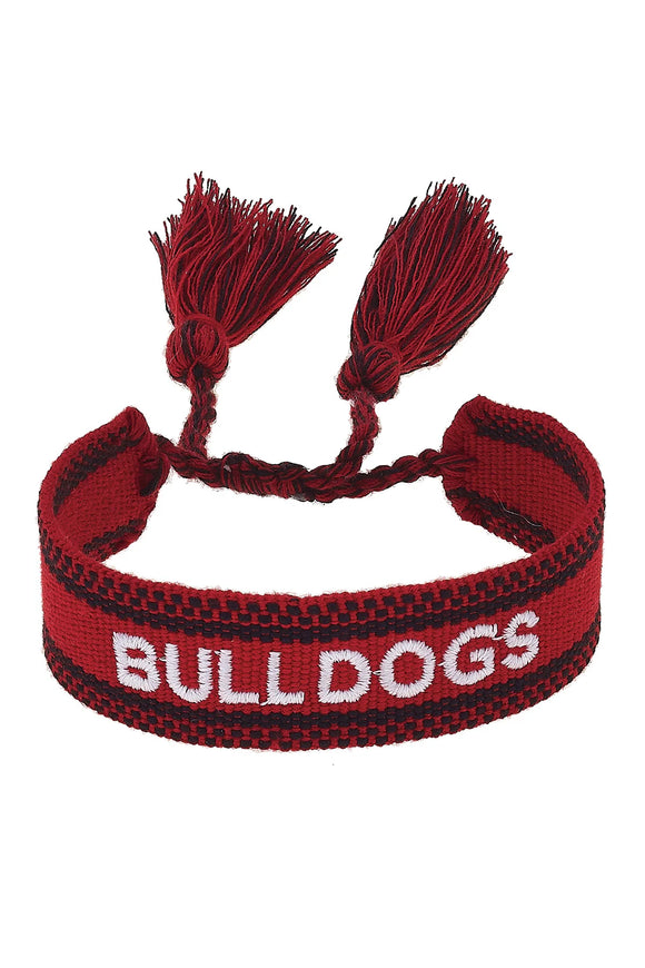 Bulldogs Woven Tassel Bracelet