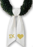 PRE-ORDER: Sorority Satin Embroidered Wreath Sash