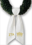 PRE-ORDER: Sorority Satin Embroidered Wreath Sash
