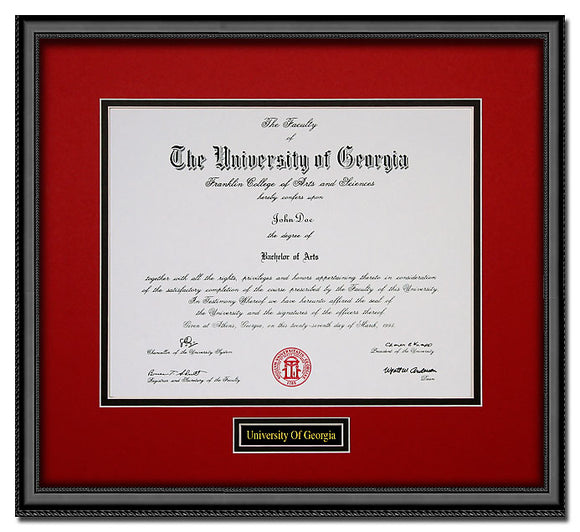 University of Georgia Diploma Frame