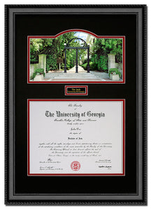 University of Georgia Vertical Arch Diploma Frame
