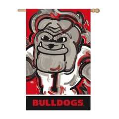 UGA Justin Patten Hairy Dawg House Flag