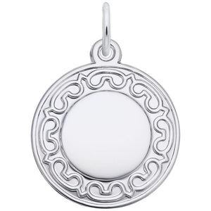 Sterling Silver Ornate Disc #4
