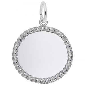 Sterling Silver Rope Disc #15